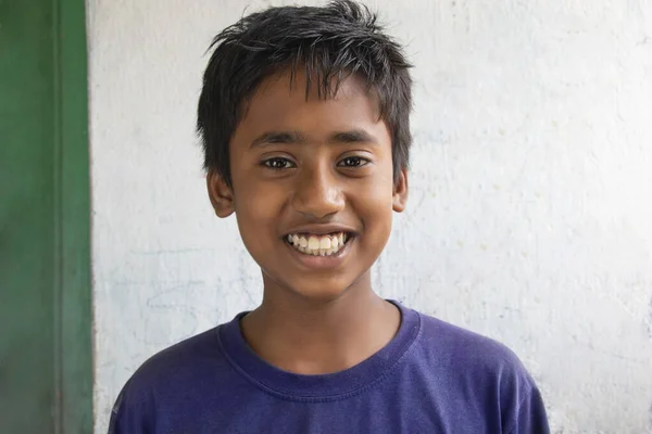 Portrait Young Rural Boy Smiling — Stockfoto