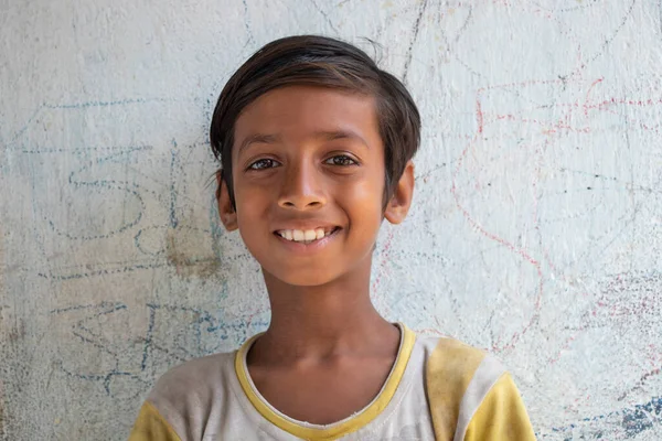 Portrait Young Rural Boy Smiling — Stockfoto