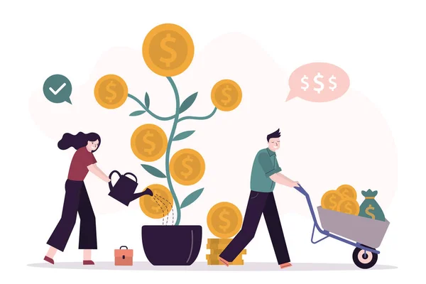 İş adamları kâr ediyor. Başarılı bir iş projesi kâr getirir. Mutlu adam içi para dolu arabayı itin. Altın sikkeli para ağacı. Kazançlar, kâr payları. Kârlı şirket..