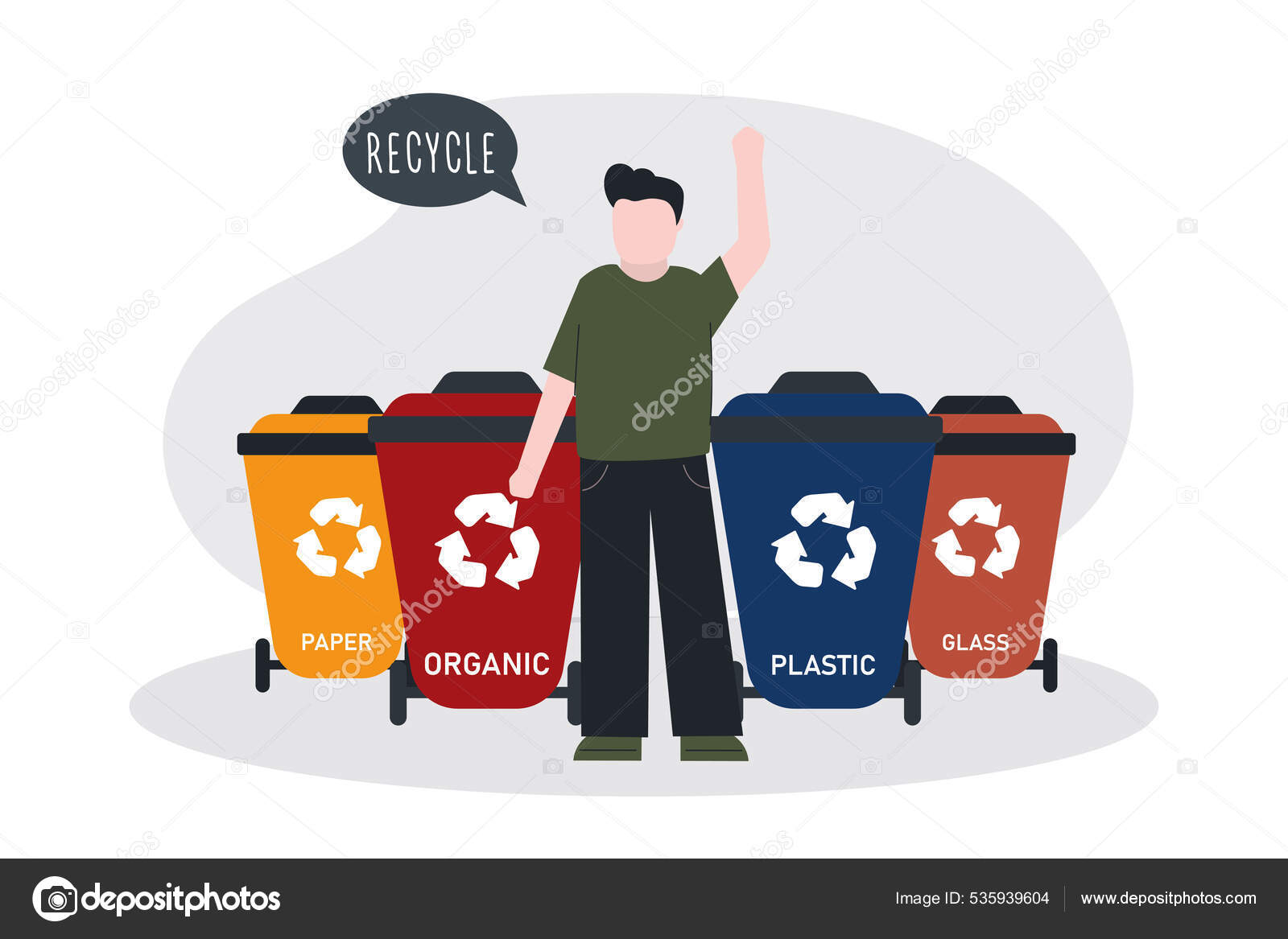 Cubos de Basura Reciclados: Separar y Reciclar