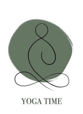 Minimalistic meditation logo. Woman sitting in lotus pose yoga. Simple illustrations. Meditation logo. Continuous one line drawing. minimalistic yoga woman logotype in line style. 
