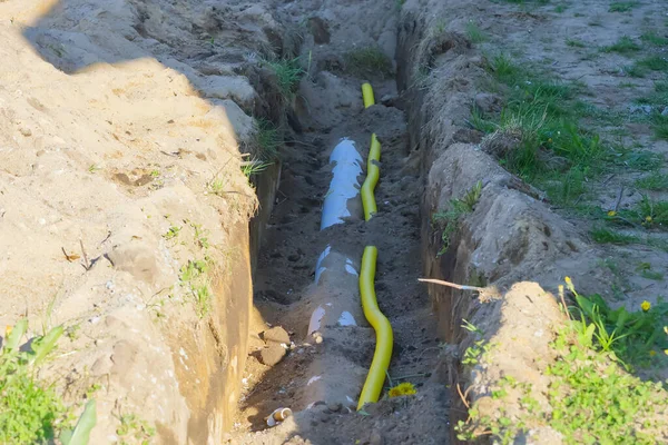 Private drainage systems. water sewer system close up