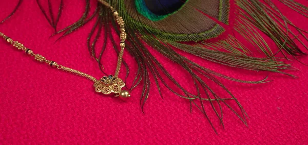 Mangalsutra Collar Oro Para Llevar Por Una Mujer Hindú Casada —  Fotos de Stock