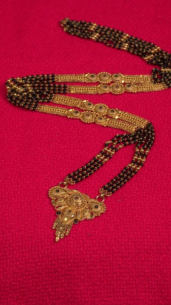 Mangalsutra Oder Goldene Halskette Die Von Einer Verheirateten Hindu Frau — Stockfoto