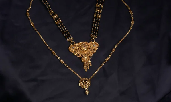 Mangalsutra Oder Goldene Halskette Die Von Einer Verheirateten Hindu Frau — Stockfoto