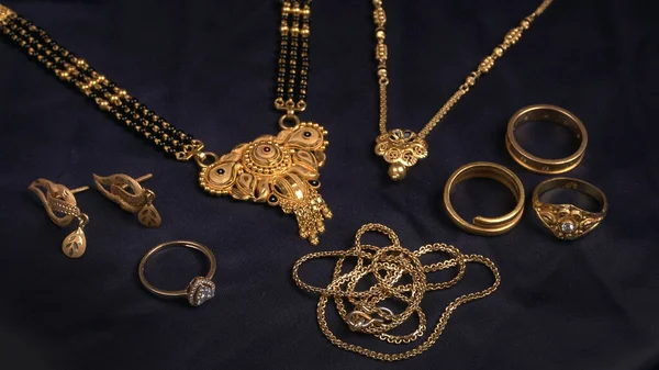 Mangalsutra Collar Oro Para Llevar Por Una Mujer Hindú Casada — Foto de Stock
