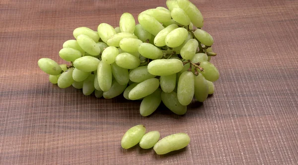 Natural Uvas Verdes Jugosas Orgánicas Tiro Primer Plano — Foto de Stock