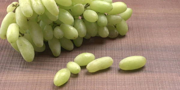 Natural Uvas Verdes Jugosas Orgánicas Tiro Primer Plano — Foto de Stock