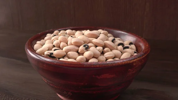 Bowl Uncooked Black Eyed Peas Health Food Concept — Stock Photo, Image