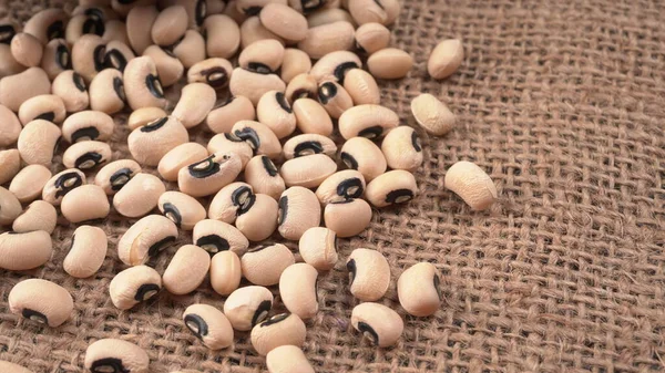 Closeup Uncooked Black Eyed Peas Health Food Concept — Stockfoto