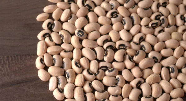 Penutup Kacang Polong Hitam Yang Belum Dimasak Konsep Makanan Sehat — Stok Foto