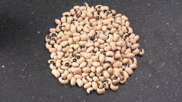 Closeup Uncooked Black Eyed Peas Health Food Concept — Fotografia de Stock