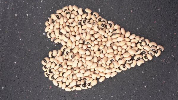 調理されていない黒い目のエンドウ豆の閉鎖 健康食品の概念 — ストック写真