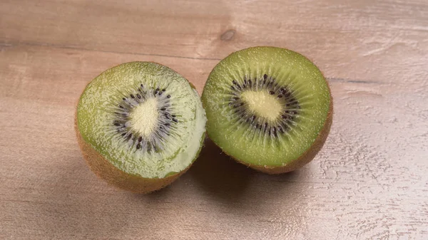 Kiwi Fruits Wooden Background Copy Space Concept Healthy Food Tropical — Fotografia de Stock