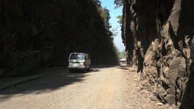 Road in the mountains in sunny day