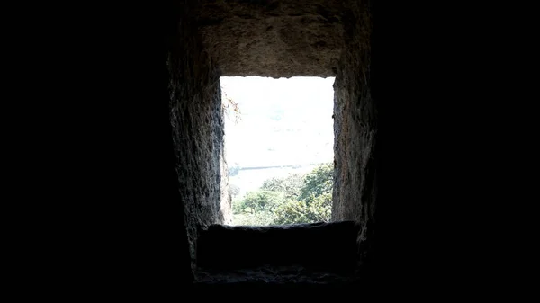 Window Ancient Fortress Daytime View — Foto Stock