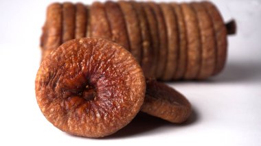 Fresh figs or anjeer fruits healthy vegan food concept organic dry fruits on white background.