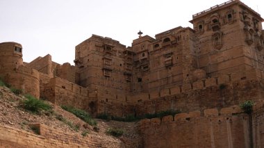 Bottom view of ancient fortress in India