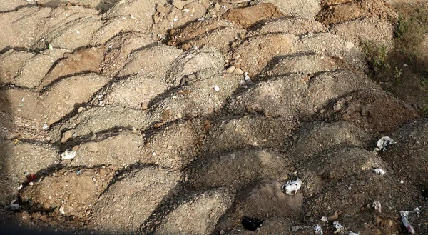 Sand Och Stenar Konstruktionssidan — Stockfoto