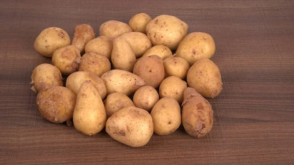 Pilha Batatas Cruas Para Cozinhar Tiro Close — Fotografia de Stock