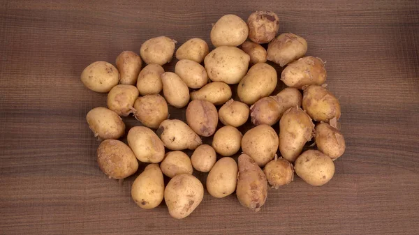 Купа Сирої Картоплі Приготування Їжі Крупним Планом — стокове фото