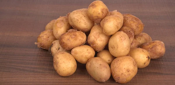 Pile Raw Potatoes Cooking Closeup Shot — Stock Photo, Image