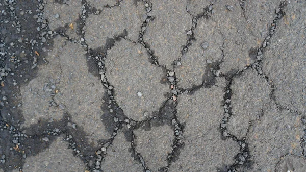 Poço Profundo Estrada Asfalto Danificado Estrada Reparação Rodoviária — Fotografia de Stock