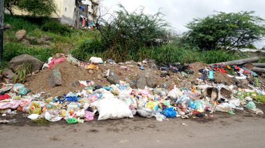 garbage bags in Indian city