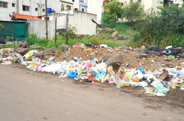 garbage bags in Indian city