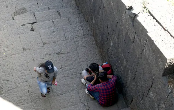 Dicembre 2021 Pune Maharashtra Persone Lohagad Forte Situato Lonavala Maharashtra — Foto Stock