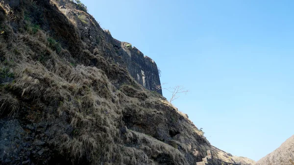 Antik Hint Kalesi Dağlarda Gündüz Görüşü — Stok fotoğraf