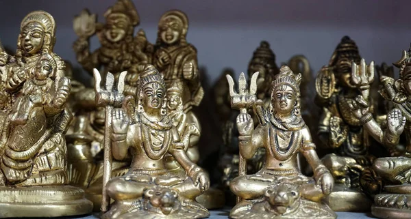 Street Shop Handmade Statues Indian Idols Rural Village Annual Fair — Stock Photo, Image