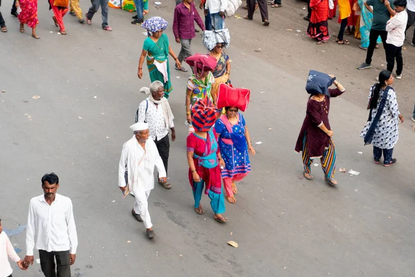 Pune Maharashtra India 24Th June 2022 Pandharpur Wari Procession Pilgrims — ストック写真