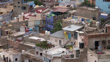 Aerial view of Indian city