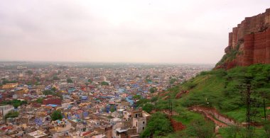 Aerial view of Indian city