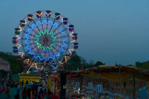 Amusement Park Ferris Wheel India — Zdjęcie stockowe