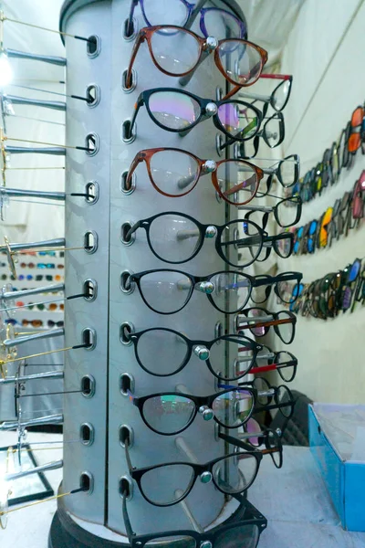 Store with different glasses in India