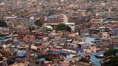 Aerial view of city in India