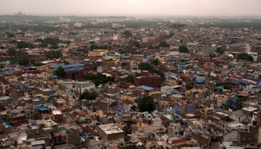 Aerial view of city in India