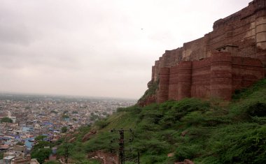Ancient temple on hill near Indian city