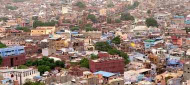 Aerial view of city in India