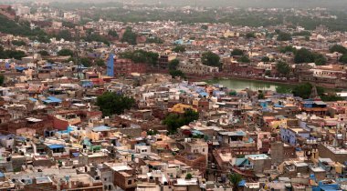 Aerial view of city in India