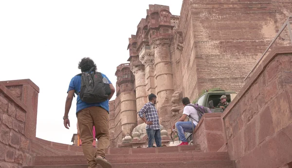 People Ancient Castle Temple India — Fotografia de Stock