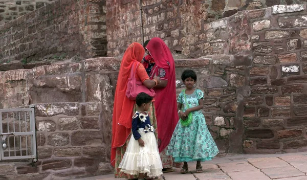 People Ancient Castle Temple India — Stock fotografie