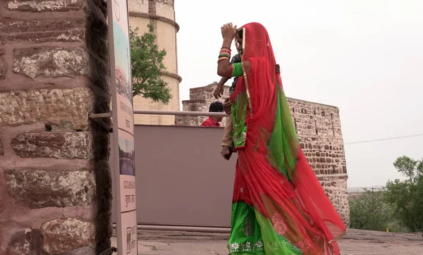 People Ancient Castle Temple India — ストック写真