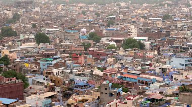 Aerial view of Indian city
