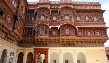 Ancient Indian building in sunny day