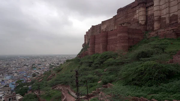 Ancient Castle Temple Foreground City India — Foto de Stock