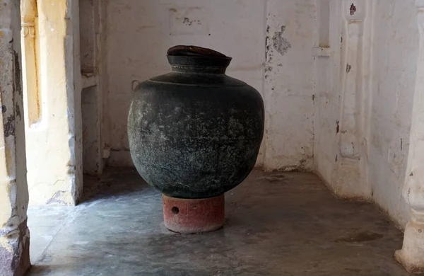 Vase in ancient Indian temple