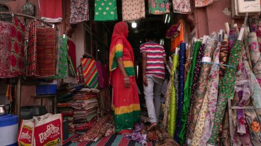 People on traditional indian market